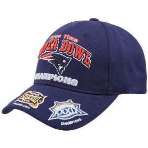 Reebok New England Patriots Navy Super Bowl Champs Commemorative Hat 