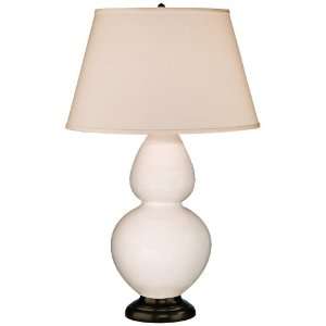  Robert Abbey 31 White Ceramic and Bronze Table Lamp