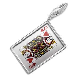 FotoCharms Queen of Hearts   Queen / card game   Charm with Lobster 