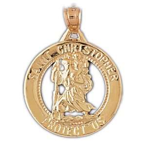  14kt Yellow Gold st  Christopher Pendant Jewelry