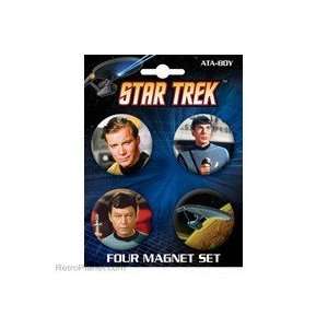  Star Trek Round Magnets Set 3 Cast