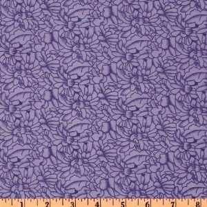  44 Wide Jolie Fleur Shirting Floral Lavender Fabric By 