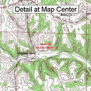   Topographic Quadrangle Map   Union Hill, Alabama (Folded/Waterproof