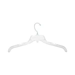 Crystal Clear Plastic Shirt Hangers with Rotating Metal Hook REGULAR 