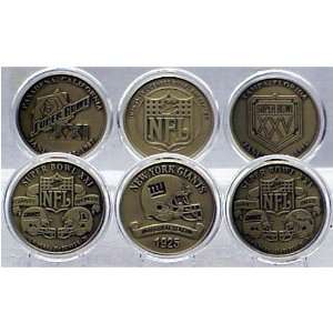    New York Giants Bronze Super Bowl Coin Set
