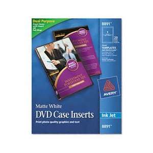  AVE 8891 INKJET DVD CASE INSERTS, MATTE WHITE, 20/PACK Electronics