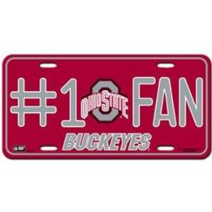  Ohio State Buckeyes License Plate Number 1 Fan