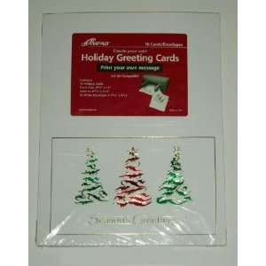   Holiday Greetings Cards & Envelopes Festive Trees Ink Jet Compatible