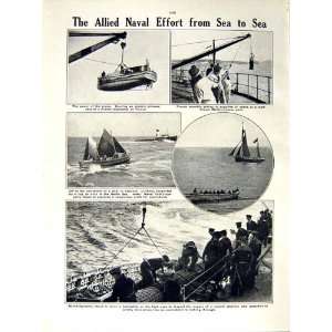    1916 WORLD WAR HAMMOCKS FRENCH SHIP SAILORS TOULON