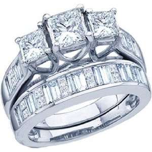   Princess Cut Diamond Wedding Engagement Bridal Ring Set Rodeo Jewels