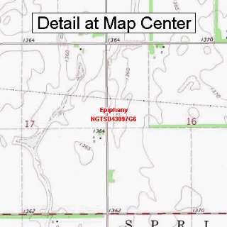 USGS Topographic Quadrangle Map   Epiphany, South Dakota (Folded 