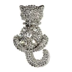 Sugar N Vine Ice Crystal Covered Kitty Cat Slide Charm   Works with 