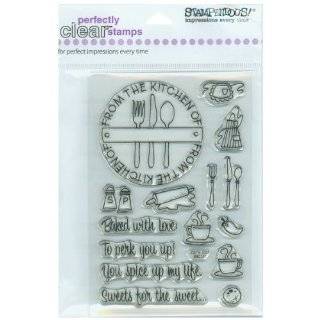  Wood Mounted Rubber Stamp Fork & Spoon Arts, Crafts 