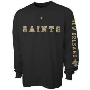 New Orleans Saints Black Team Ambition Long Sleeve T shirt  