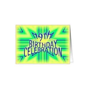    19th Birthday Party Invitation Bright Star Card Toys & Games
