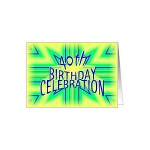    40th Birthday Party Invitation Bright Star Card Toys & Games