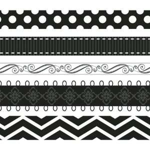   Meters/Pkg (5.47 Yards) Black & White 5 Designs/1 Meter Each Arts