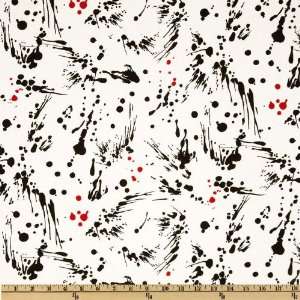  44 Wide Silhouettes Paint Splatters Black/White Fabric 