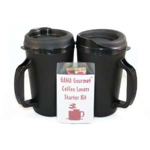  Gourmet 20 oz ThermoServ Coffee 2 Black Mug Kit 