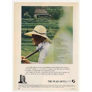  1970 The Plaza Hotel Osaka Japan Man Nature Print Ad