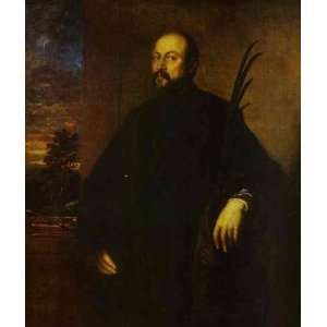   Titian   Tiziano Vecelli   24 x 28 inches   Portrait of a Painter with