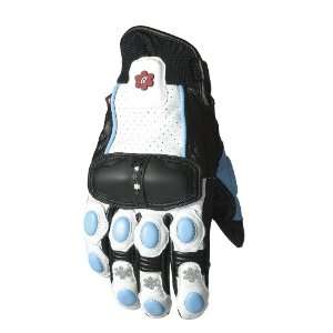 Joe Rocket Jet Set Womens Motorcycle Gloves Blue/White/Black Extra 