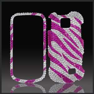  Xtreme Pink Silver Zebra Cristalina crystal bling case 
