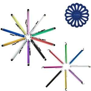  GTMax 19pc Assorted Color Universal Stylus Pen Bundle Includes 10x 