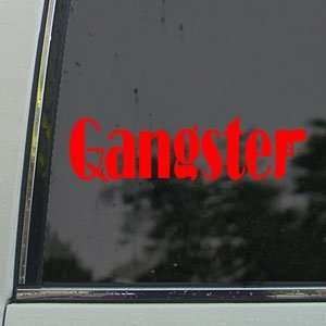  Gangster Mafia Gun Red Decal God Father Window Red Sticker 