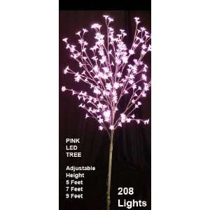  Pink LED Cherry Tree 208 Acrylic Flowers   9 Feet Tall 