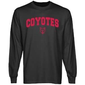  South Dakota Coyotes Charcoal Logo Arch Long Sleeve T 