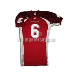  Maroon No. 6 Game Used Washington State Russell Football 