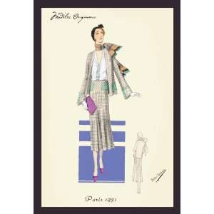    Stylish Daytime Suit and Scarf 20x30 poster