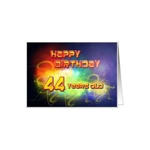   swirling lights Birthday Card, 44 years old, Card Toys & Games