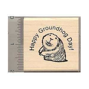  Happy Groundhog Day Rubber Stamp Arts, Crafts & Sewing