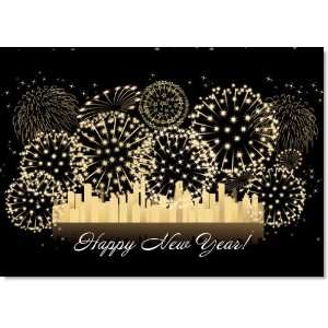  New Years With Fireworks Holiday Cards
