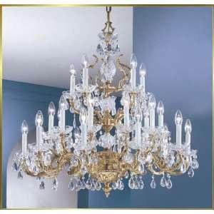 Small Crystal Chandelier, CL 5535 OWB, 25 lights, Old World Bronze, 35 