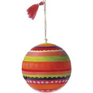   with Designs Painted Paper Mache Ornament   2 inch