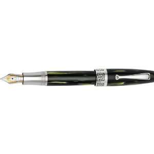  Montegrappa Extra 1930 Marbled Green Fountain Pen Broad 