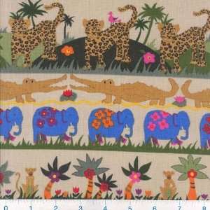  45 Wide Jungle Jamboree Animal Stripe Camo Fabric By The 