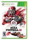 XBOX 360 2012 NCAA FOOTBALL 2012