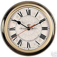 Solid Brass Captains Clock Wall Mount  