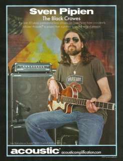 THE BLACK CROWES SVEN PIPIEN FOR ACOUSTIC GUITAR AMPS AD 8X11 