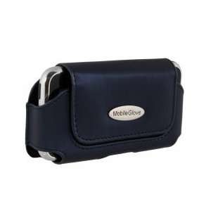  Mobile Glove Luxus Dark Blue Satin horizontal pouch for 