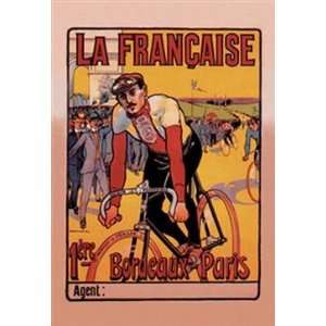   Poster/Decal   Francaise Bordeaux Paris Bicycle Race