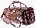 Large HOLDALL Brown Leather Duffle Travel Weekend Bag  