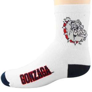  Gonzaga Bulldogs Youth White Tall Team Logo Socks Sports 