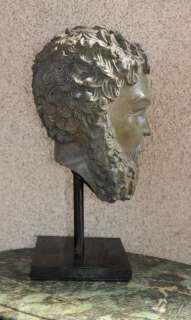 Bronze Bust Plato Mask Sculpture Greek Philosopher  