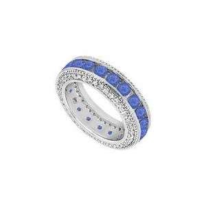   and Diamond Wedding Band  14K White Gold   2.25 CT TGW   Ring Size