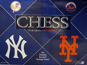 Chess Board Baseball Game NY Yankees vs NY Mets  